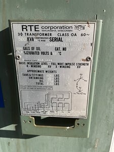 500 KVA 34500GY/19920 Primary, 480Y/277 Secondary, 3 phase, Padmount Transformer