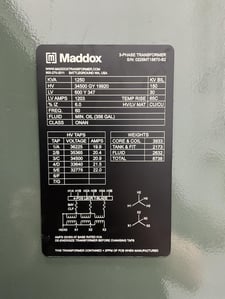 1250 KVA 34500GY/19920 Primary, 600Y/347 Secondary, 3 phase, Padmount Transformer, Ready To Ship