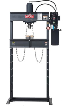 25 Ton, Dake #Force-25DA-Dura-Press, H-frame press, single phase, electric operation, 1 HP, new, in stock