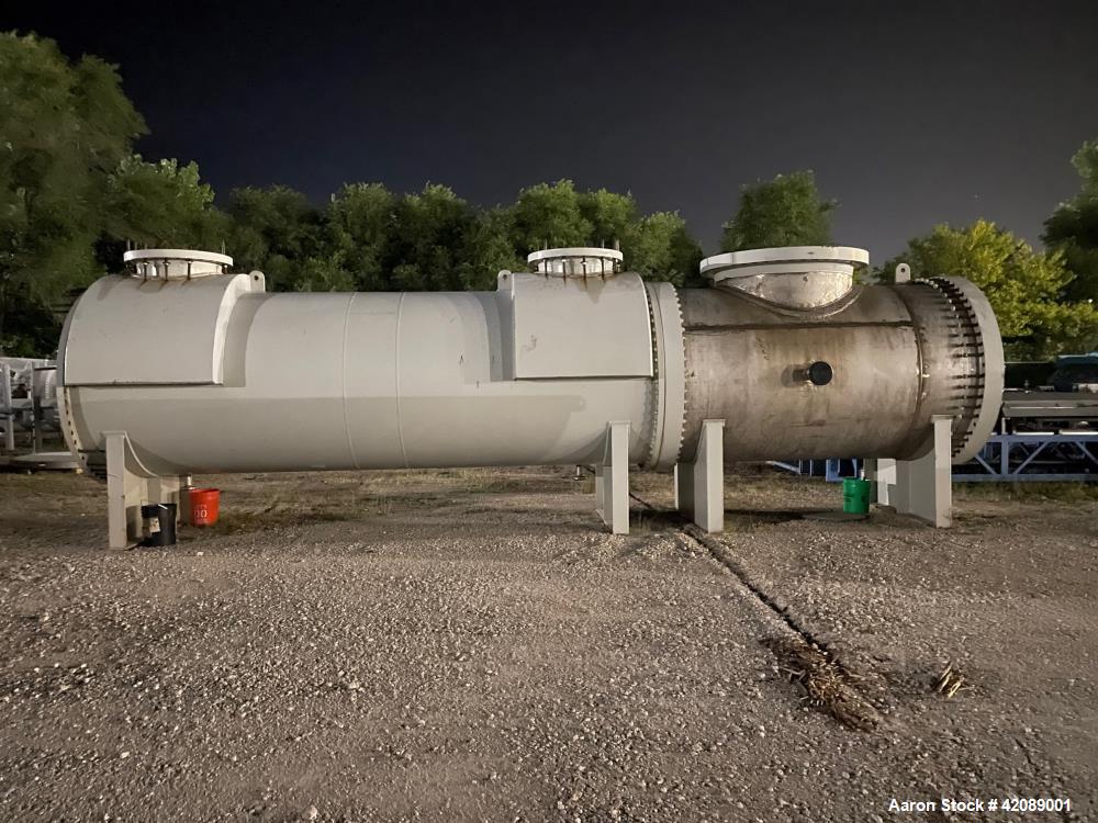 Image for 10259 sq.ft., 150 psi, Heat Transfer Systems #AEM 71-216, Single Pass Shell and Tube Heat Exchanger, horizontal, -20 to 200 deg F., unused, AEM-71-216