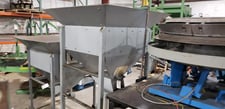 Overhead Hopper, 36" x 36" x 49" deep, 10" width Chute, 80" overall height