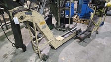 6" wide, Goessling, Parts Conveyor, 9.5" entry height, 52" exit height, 1" belt divider height