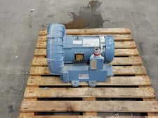 295 cfm, Ametek #EN707F2MXL, centrifugal regenerative blower, 3450 RPM, 5 HP