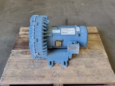 310 cfm, 3 psi, Ametek #EN757F72XL, centrifugal regenerative blower, 2.5" openings, 3450 RPM, 5 HP