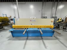 1/4" x 10' Knuth #KHT-3206C, hydraulic squaring shear, 24" front operated power back gauge, 18 SPM, 7.5 HP