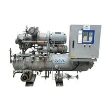 40 HP, GEA #85GS, Rotary Screw Compressor Package, 3500 RPM, 406 PSIG, R-717, w/ Control & motor, 2006