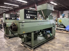 3.5" NRM #Profilemaster, extruder, 24:1 L/D, 60 HP, 42.5" centerline, Eurotherm 808 controller