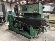 3.5" Prodex #TM3, extruder, 24:1 L/D, 50 HP DC motor, 42" centerline, 5 barrel zones, air-cooled barrel