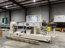 3.5" Welex #350-30:1-LHV, single screw extruder, screen changer & melt pump, 56" centerline, 30:1 Water