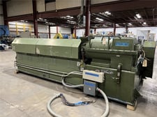 4.5" Sterling, single screw extruder, 150 HP DC motor, 30:1 L/D air cooled barrel, 42" centerline, Eurotherm