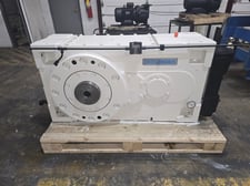 6" Black Clawson #6XTR-360, single screw side port feed extruder, 300 HP, 14.175:1 gearbox ratio, 24:1 L/D