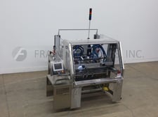Delkor #Trayfecta-S4-1502, automatic, dual head, top load, tray former & hot melt glue sealer, up to 80 trays