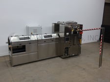 Angelus #4V, automatic, heavy duty, 4 head, Stainless steel can seamer, 100-450 cans per minute