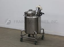 150 gallon Cherry Burrell, 316 Stainless Steel single wall tank, 36" dia. x 33" straight wall