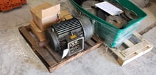 15 HP 1750 RPM Electro Adda, Motor, Type C160M, 4.5" L Shaft, 1.625" dia., 220-380 Volts