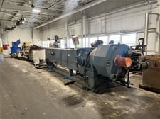 6" Gloucester, single screw extrusion line, Nordson WRP12V water ring pelletizer, 1990