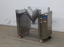 3 cu.ft. Patterson, 316 Stainless Steel twin shell mixer, bolt down covers, 2 HP drive, touch pad HMI