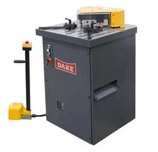 4" gauge x 8.5" x 8.5" Dake #DLN-6200, hydraulic sheet metal notcher, foot pedal switch operation, 4 HP, new