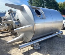 3000 gallon Moeschle, sanitary Stainless Steel insulated tank, 7' diameter x 10' T/T, cone top