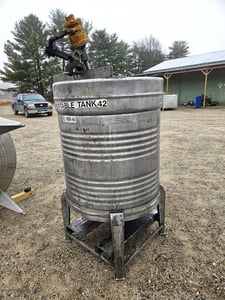 211 gallon Thielmann-Luwa, Stainless Steel tank, dish bottom & dish top, 39" diameter x 36" T/T, 1987