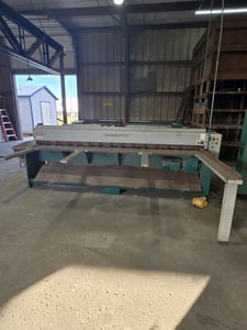 10 gauge x 10' Tennsmith #LMX10, Electro-Mechanical Shear, Foot Pedal Control, 30" Back Gauge, 35 SPM, 16