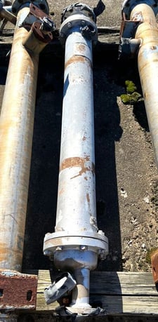 25 sq.ft., 150 psi shell, 150 psi tube, RMA Co, Stainless Steel Shell & Tube Heat Exchanger, 70" overall