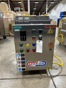 9 KW Mokon #DT4C09RW, water TCU, 220° F, 1 HP, 460 V. (3 available)