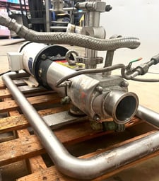 10-20 GPM @ 100 psi, Axiflow #STSC-50-32, Sanitary Twin Screw Pump, 3" x 1.5", 180&deg;F, 5 HP, Stainless Steel