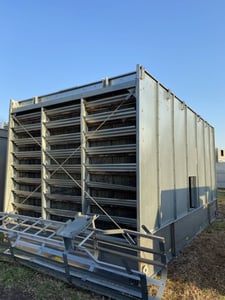 643 Ton, BAC #3643C, Cooling Tower, cross flow, stainless cold & galvanized hot basins, 2013