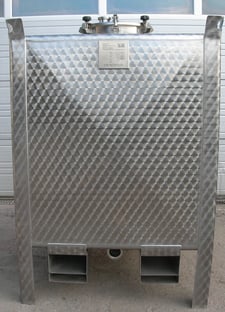1000 liter Storage Tanks and transport tanks in V2A stainless steel