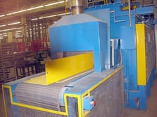 26" width x 84" H x 54' L JL Becker, mesh belt brazing furnace, 2100°F, elect, Allen Bradley SLC PLC, 2007
