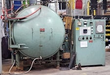 30" width x 52" D x 30" H CI Hayes, front load vacuum furnace, 1450°F, Honeywell DCP216 temperature control