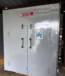 51" width x 72" H x 63" L Wisconsin Oven #EWN-56-6, electric heated walk-in oven, 500°F