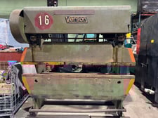 25 Ton, Verson #1062, mecanical press brake, rear operated manual back gauge, 6' overall