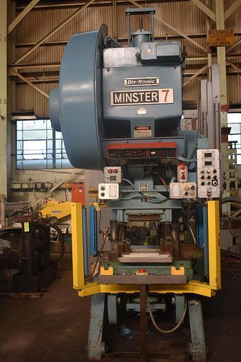Image for 75 Ton, Minster #Die-Matic-7, OBI flywheel press, 4" stroke, 21" Shut Height, 3.5"adj., 36" x24"bed, 90-180 SPM, variable speed drive, 90-180 SPM