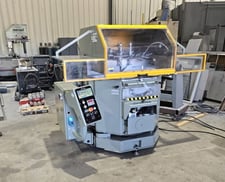 Emmegi #650SCA/E, single head, rising blade cut off machine, 2016