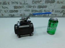 2" A-T Controls #55C, 3-Piece Ball Valve, Class 324, 800 psi, WCB Body, RTFE Seat, Stainless Steel Ball/Stem