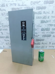 60 Amp. General Electric #10, Heavy Duty Safety Switch, 50 HP, 600 VAC, 250 VDC, Type 1 Indoor Encl.