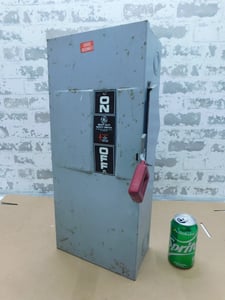 60 Amp. General Electric #7, Heavy Duty Safety Switch, 50 HP, 600 VAC, 250 VDC, Type 1 Indoor Encl.