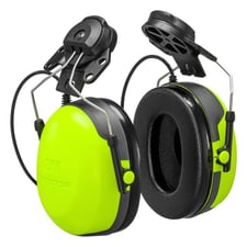 3M Peltor, HT52P3E-112, Listen Only Hearing Protector Hard Hat Attached, 25 Decibels, Size L, hard hat not