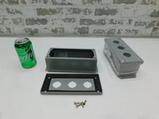 Hubbell Wiegmann, 3-Pushbutton Metal Enclosure, 2 Qty., Type 12,13 Enclosure, New
