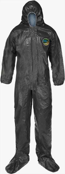 Lakeland, 51150, Disposable Coveralls w/Hood/Boots, Pyrolon CRFR, Size Medium, Chemical & Fire Resistant, 6