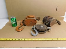 Barn Pulleys, (2) Anvil & (1) BTC Pulleys, Vintage, Antique, Collectible, Farm