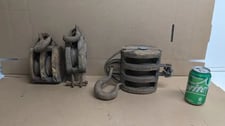 Madesco Products, Block & Tackle Pulley, (1) single (1) double & (1) tripe Pulleys, Vintage, Antique