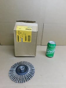DeWalt, Stainless Stringer Wire Wheel Brushes, 6 Qty., 6" x 5/8"-11 Arbor, 0.02" Stainless Wire, 12000 RPM