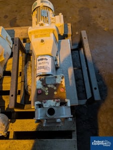 IDEX Wrightflow #130, Rotary Lobe Pump, Stainless Steel, with Nord gearbox, 2 hp motor, serial# 08B5798, 130