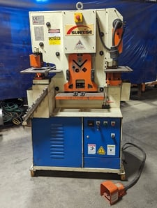 4" x 4" x 3/8" Sunrise #IW-66K, ironworker, 66 ton, 2" x 3-1/2" x 5/16" notcher, 7.5 HP, 2014