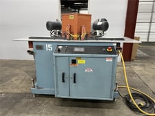 CDS #CSTMS 4.5-D, Double Miter Upcut Saw, 26" table travel, 2 x 12" carbide blades, 2 HP, 10-18 FPM, 460 V.