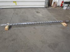 3.5" Welex, Shank Extrusion Screw, 24:1 L/D Ratio, 3/4" width x 6-7/8" L x 3/8" H keyway, 3.5" x 3.5" x 100"