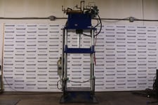 30 Ton, Hannifin #F-31101, 4-post hydraulic press, 25" stroke, Magnum Press control retrofit
